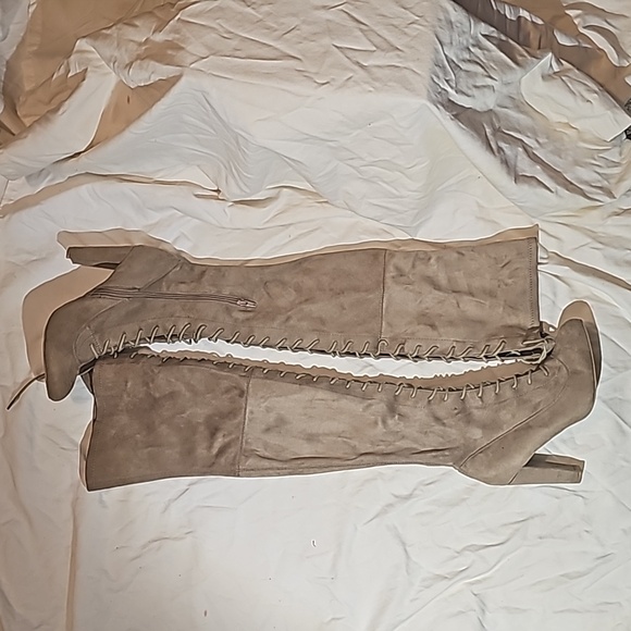 Wild Diva Tall Taupe Boot - Picture 3 of 13